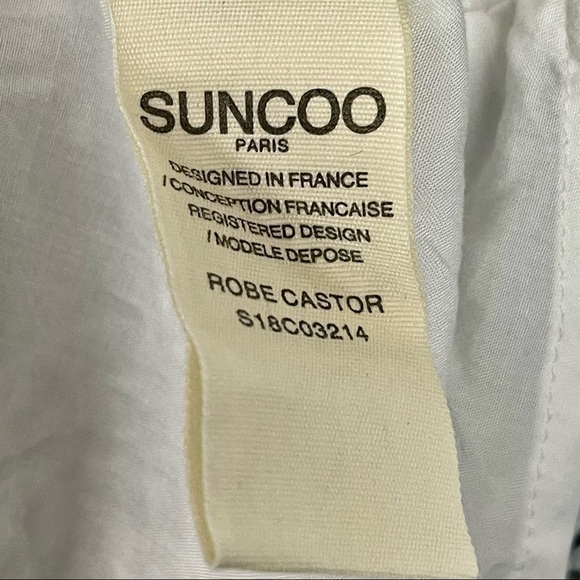 SERIE SUNCOO PARIS ROBE CASTOR EYELET FLORAL FIT & FLARE 3/4 SLEEVE DRESS - Picture 13 of 16